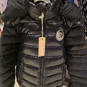 Diesel Kids Black Puffer Down Jacket